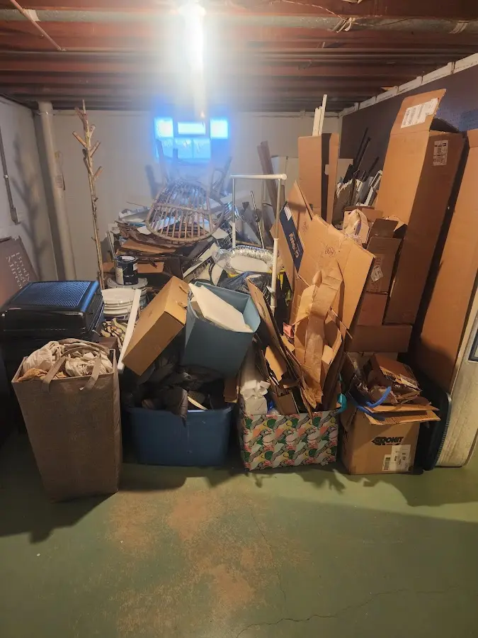 Roll-off dumpster container at job site for Roll Off Dumpster Rental in Muttontown